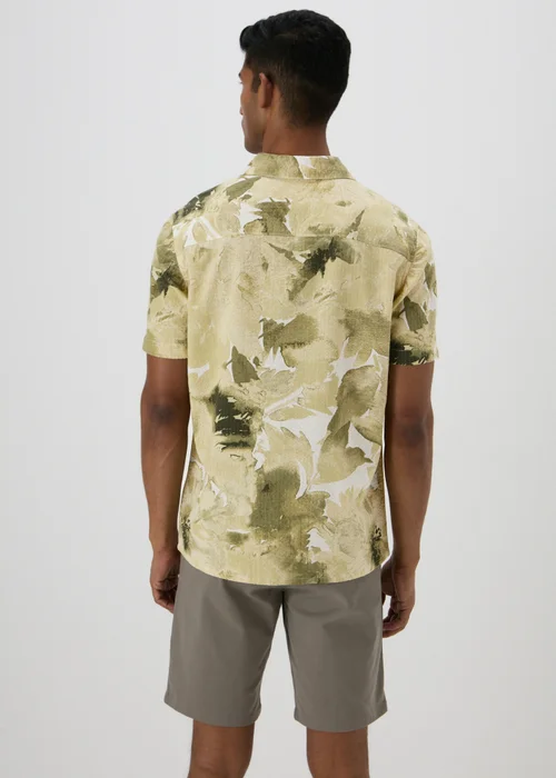 Lime Textured Shadow Print Shirt - S Image 2
