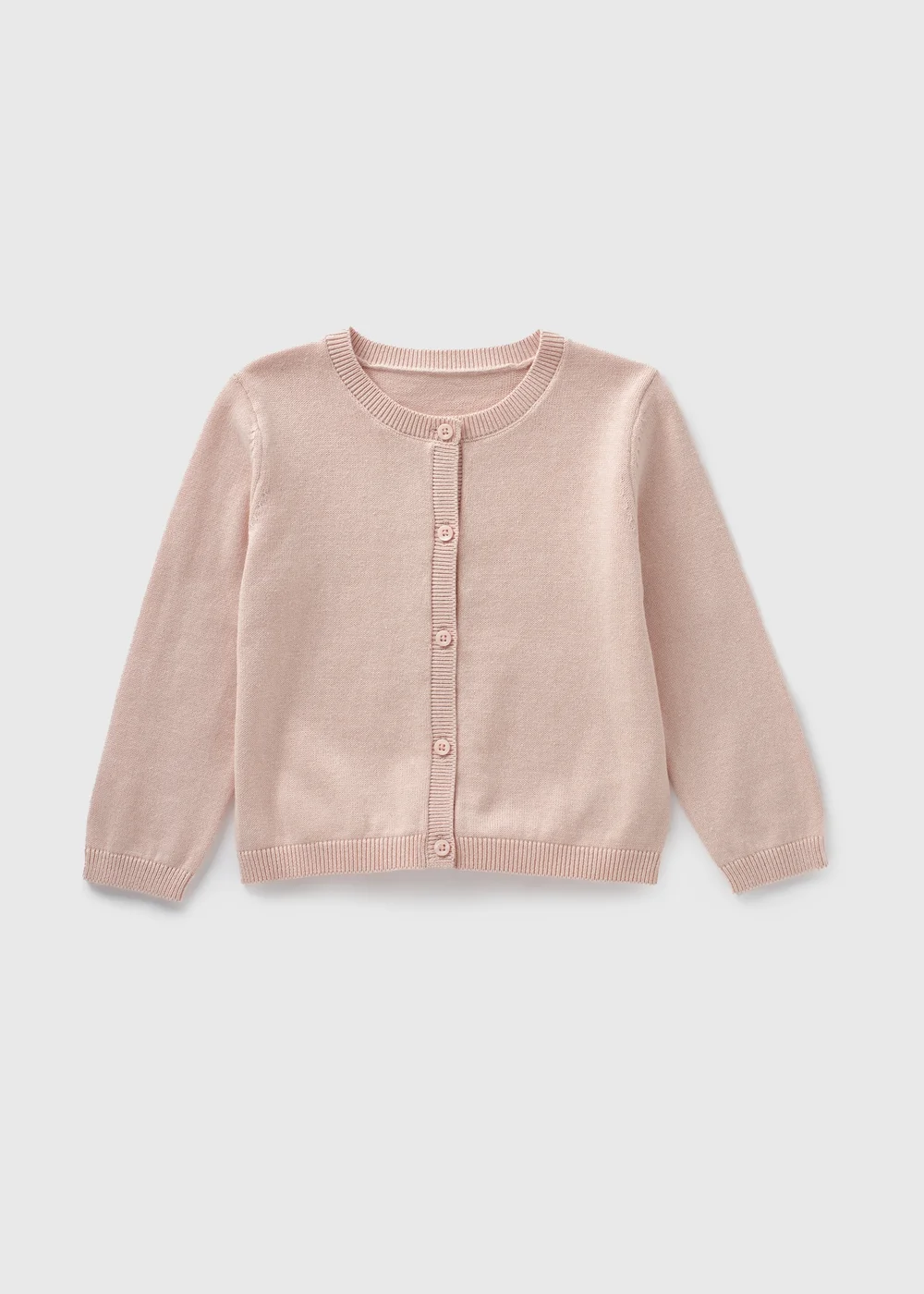 Girls Pink Lightweight Cardigan (1-7yrs) - 1-1.5 Yrs Image 1