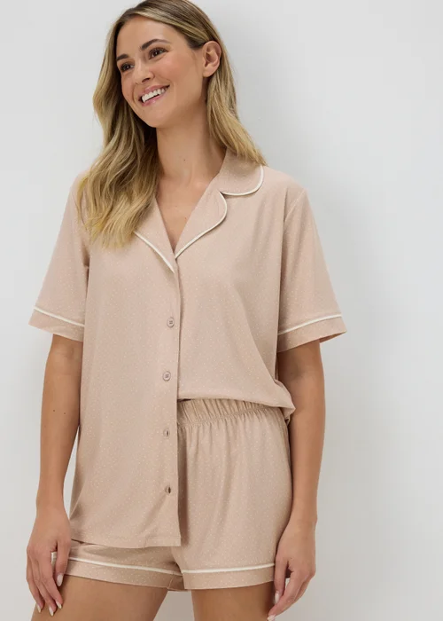 Mink Button Front Pyjama Set - Extra small Image 1