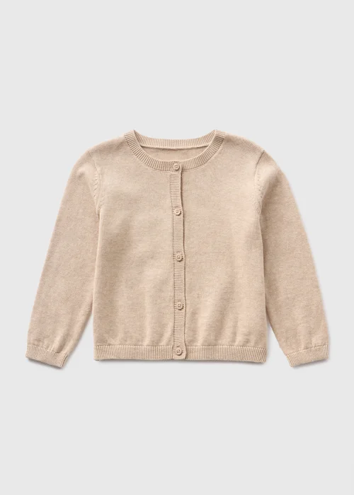 Girls Oatmeal Lightweight Cardigan (1-7yrs) - 2-3 Yrs Image 1
