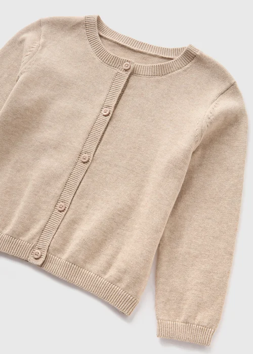 Girls Oatmeal Lightweight Cardigan (1-7yrs) - 2-3 Yrs Image 2