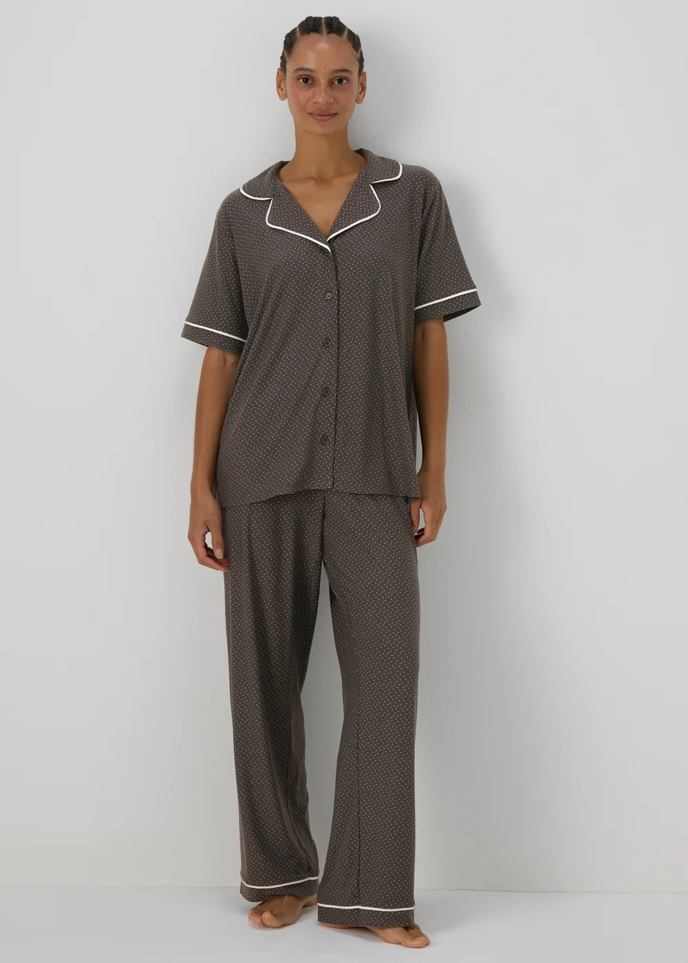 Grey Spot Design Pyjama Set - Extra small Image 1