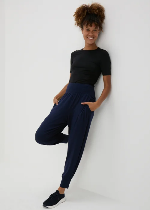 Souluxe Navy Harem Trousers - S Image 4