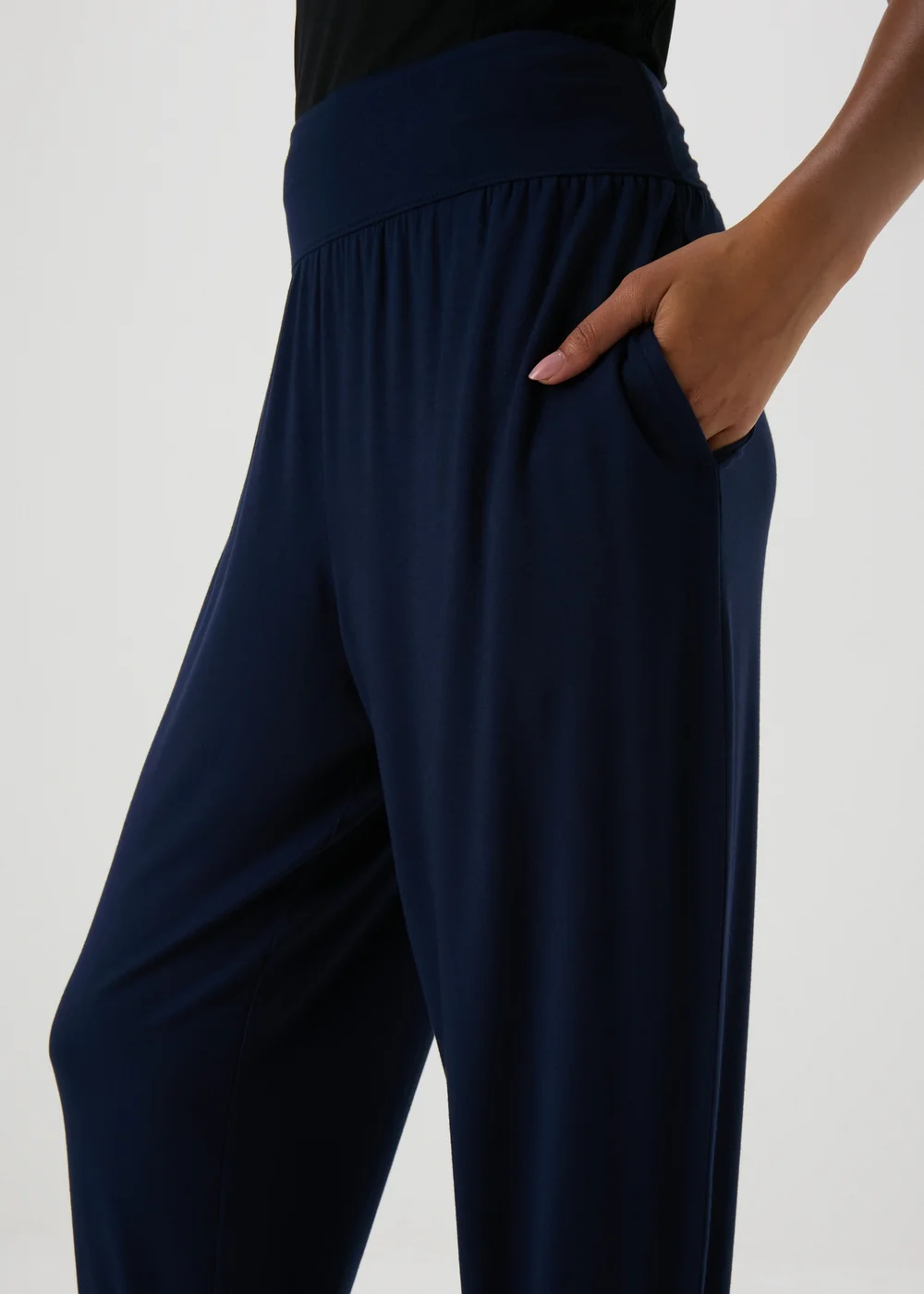 Souluxe Navy Harem Trousers - S Image 3