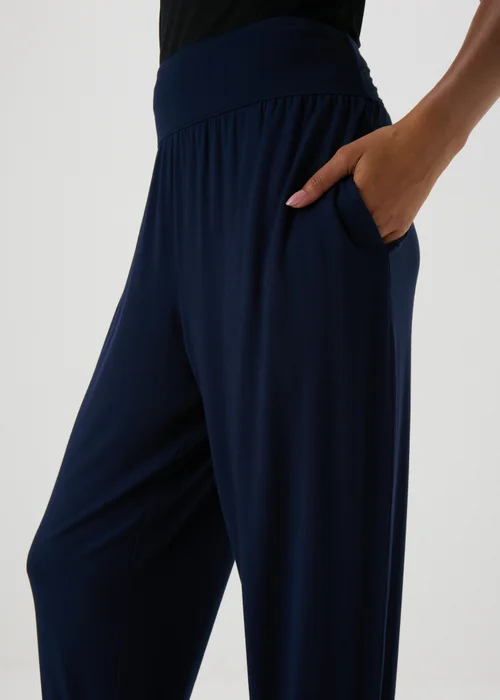 Souluxe Navy Harem Trousers - S Image 3