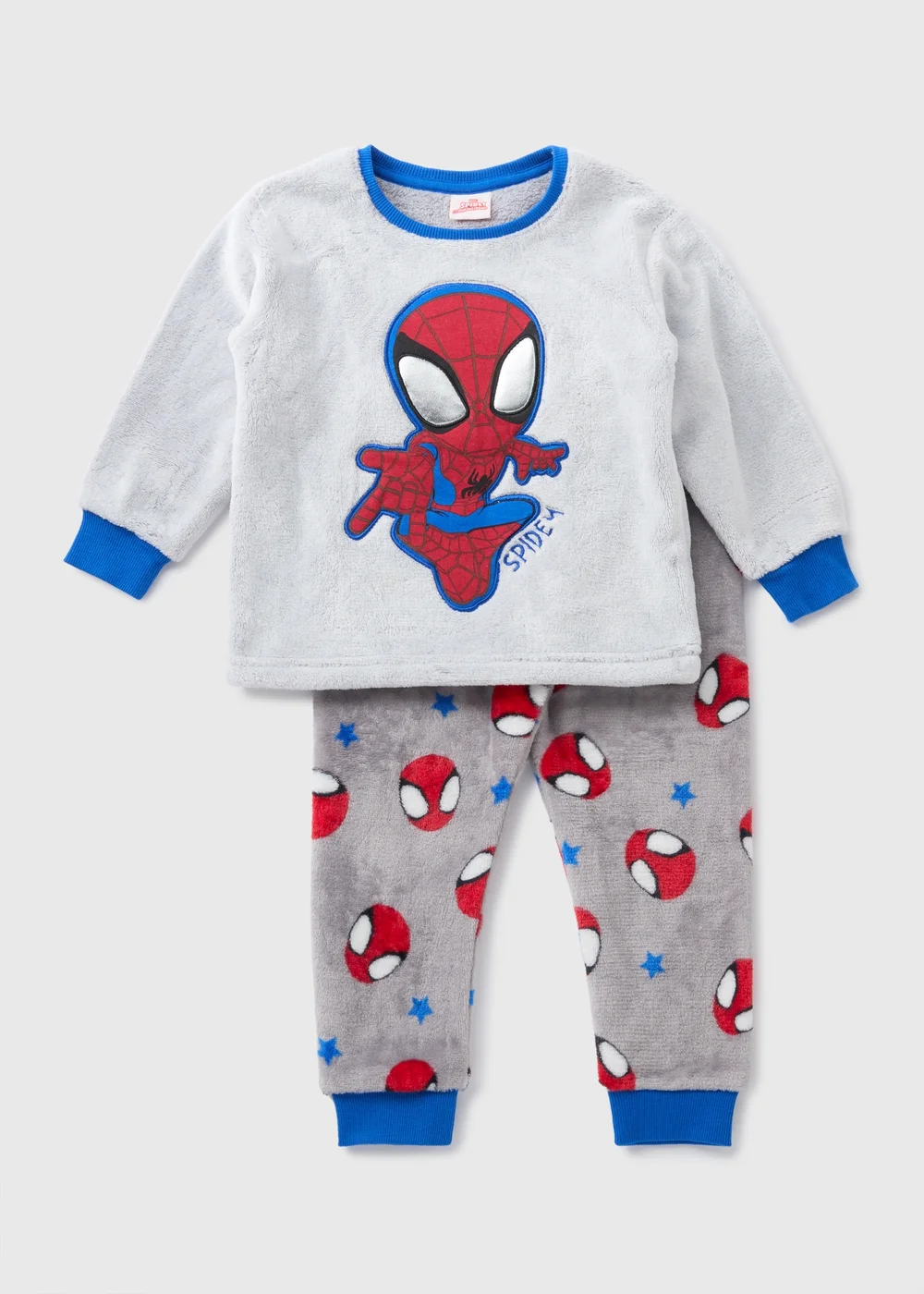 Spidey Boys Grey Fleece Pyjama Set (1-7yrs) - 1 half year to 2 Image 1