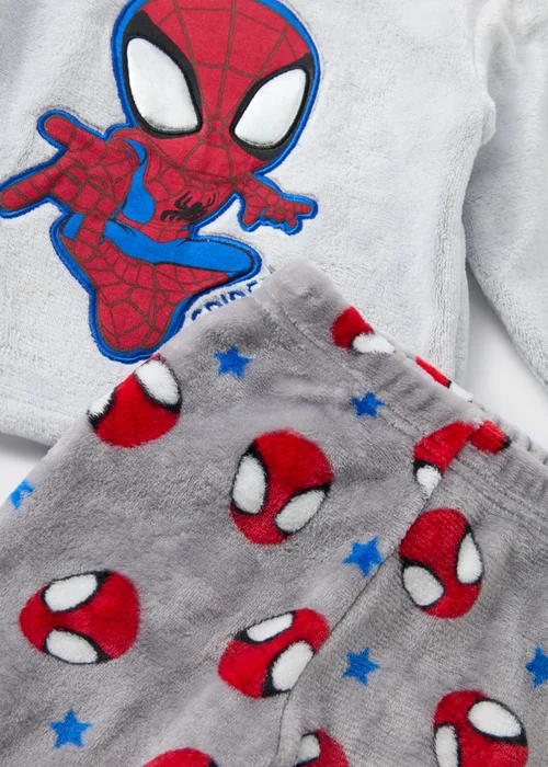 Spidey Boys Grey Fleece Pyjama Set (1-7yrs) - 1 half year to 2 Image 2