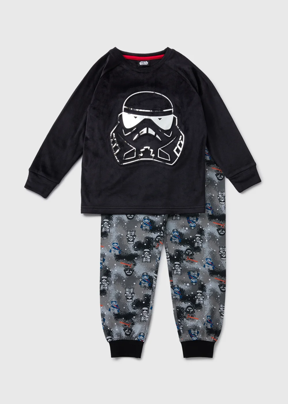 Star Wars Boys Black Embossed Pyjama Set (4-14yrs) - Age 4 Years Image 1
