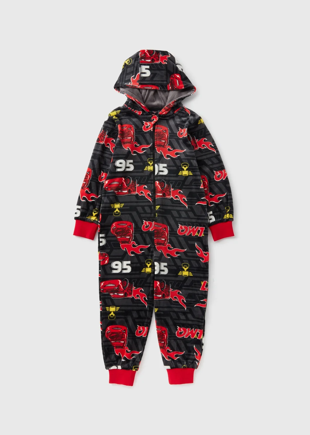 Cars Kids Black Lightning McQueen Onesie (1-7yrs) - Age 2 - 3 Years Image 1