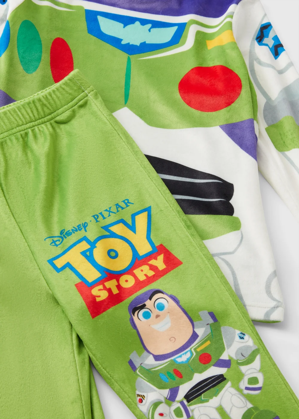 Toy Story Kids Green Buzz Lightyear Fleece Pyjama Set (1-7yrs) - 1 half year to 2 Image 2
