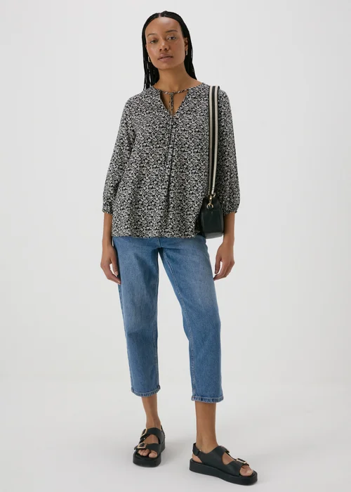 Black Floral Blouse - 8 Image 4