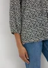 Black Floral Blouse - 8 Image 3