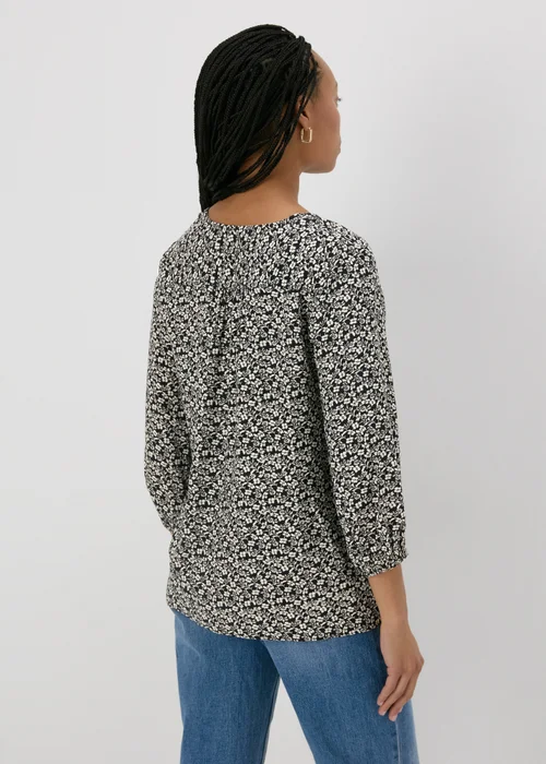 Black Floral Blouse - 8 Image 2