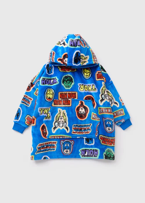Marvel Kids Blue Snuggle Hoodie (3-13yrs) - Small Image 1