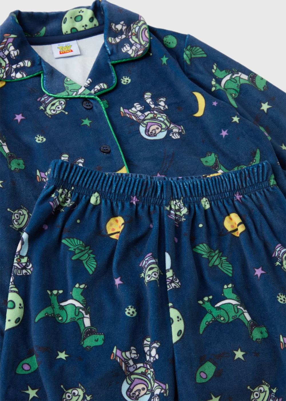 Toy Story Boys Navy Buzz Lightyear Fleece Pyjama Set (1-7yrs) - 1 half year to 2 Image 2