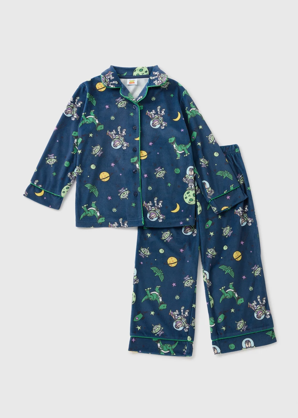 Toy Story Boys Navy Buzz Lightyear Fleece Pyjama Set (1-7yrs) - 1 half year to 2 Image 1
