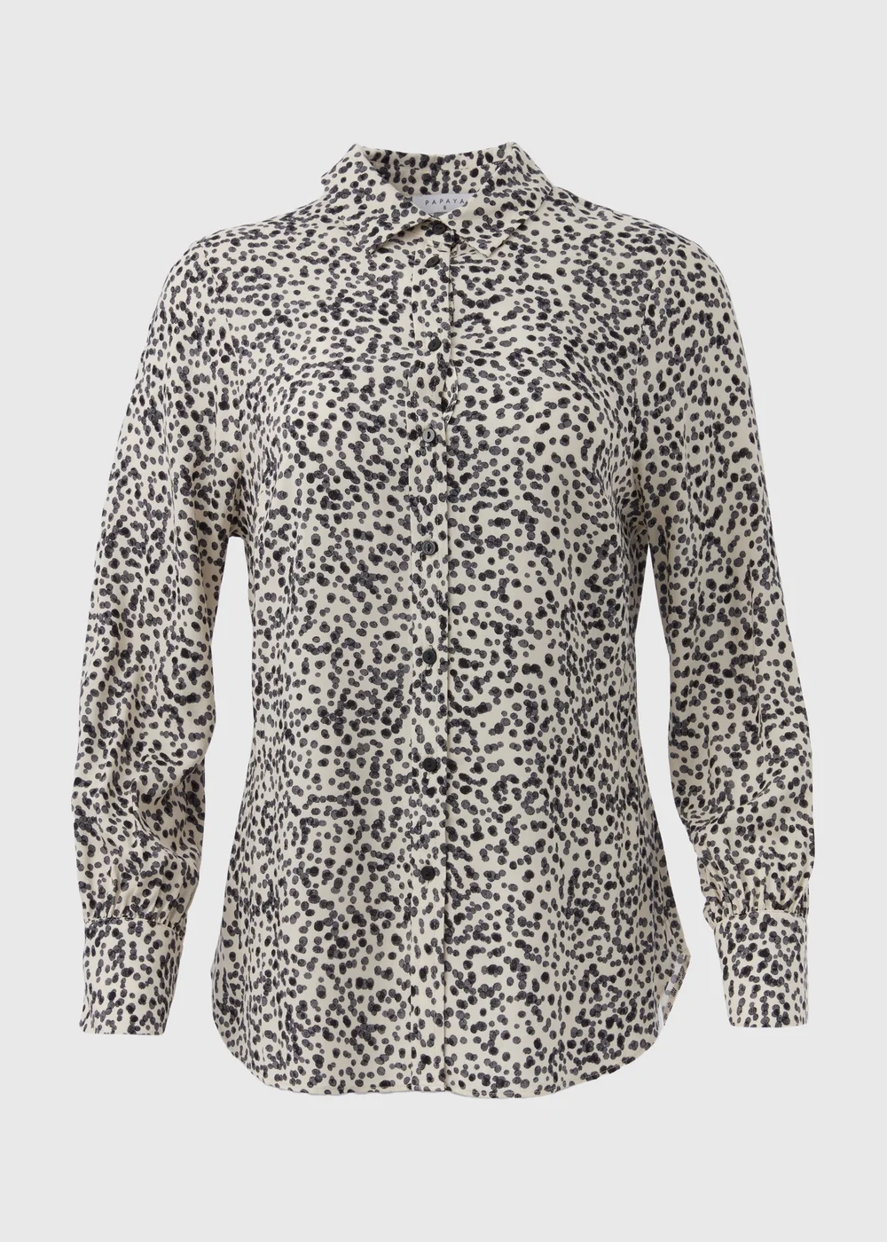 Cream Spot Print Viscose Shirt - 8 Image 5