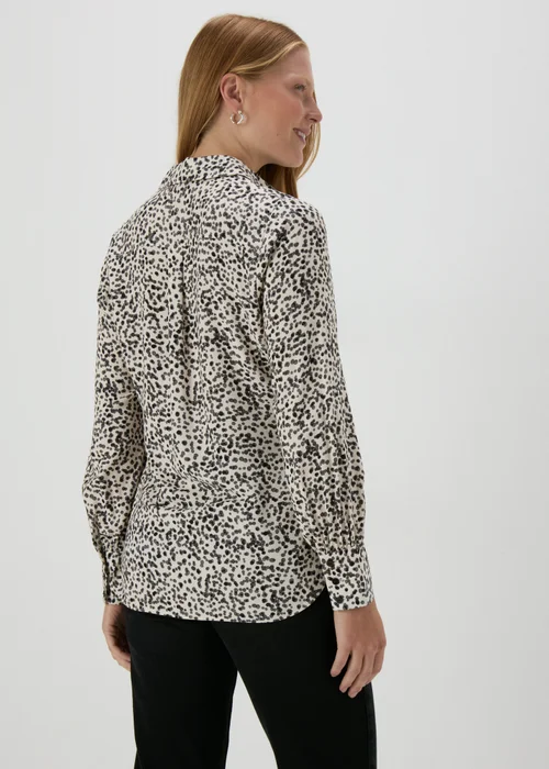 Cream Spot Print Viscose Shirt - 8 Image 2