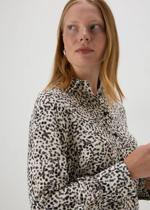 Cream Spot Print Viscose Shirt - 8 Image 1