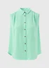 Turquoise Sleeveless Button Shirt - Size 8 Image 5