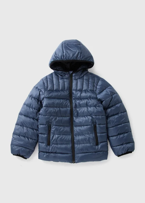 Boys Blue Puffer Coat (7-15yrs) - 7 Yrs Image 1