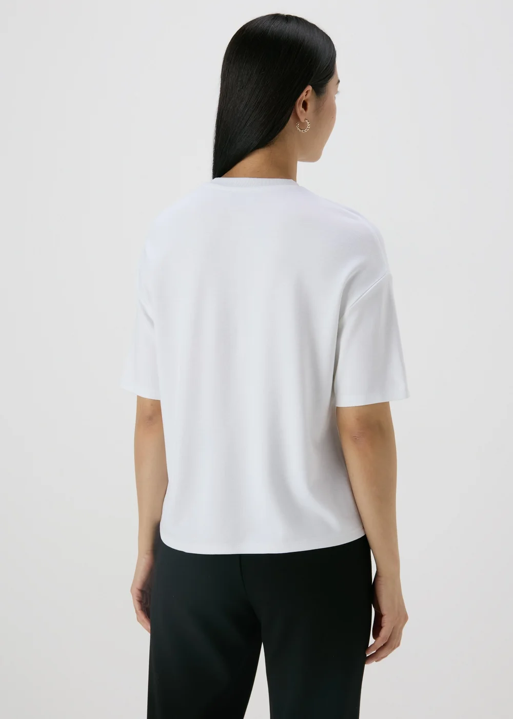 Et Vous White Crewneck T-Shirt - Size 8 Image 2