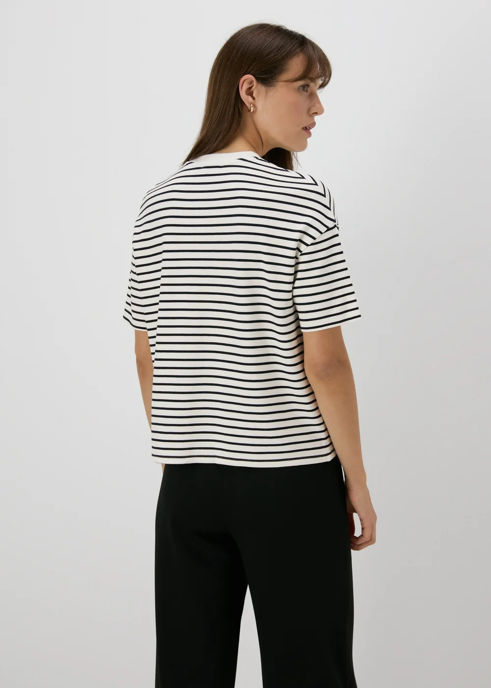 Et Vous White & Navy T Shirt - Size 8 Image 2