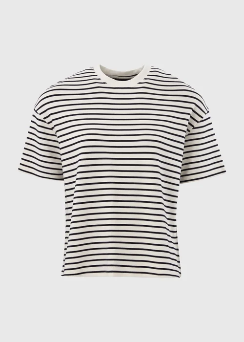 Et Vous White & Navy T Shirt - Size 8 Image 5