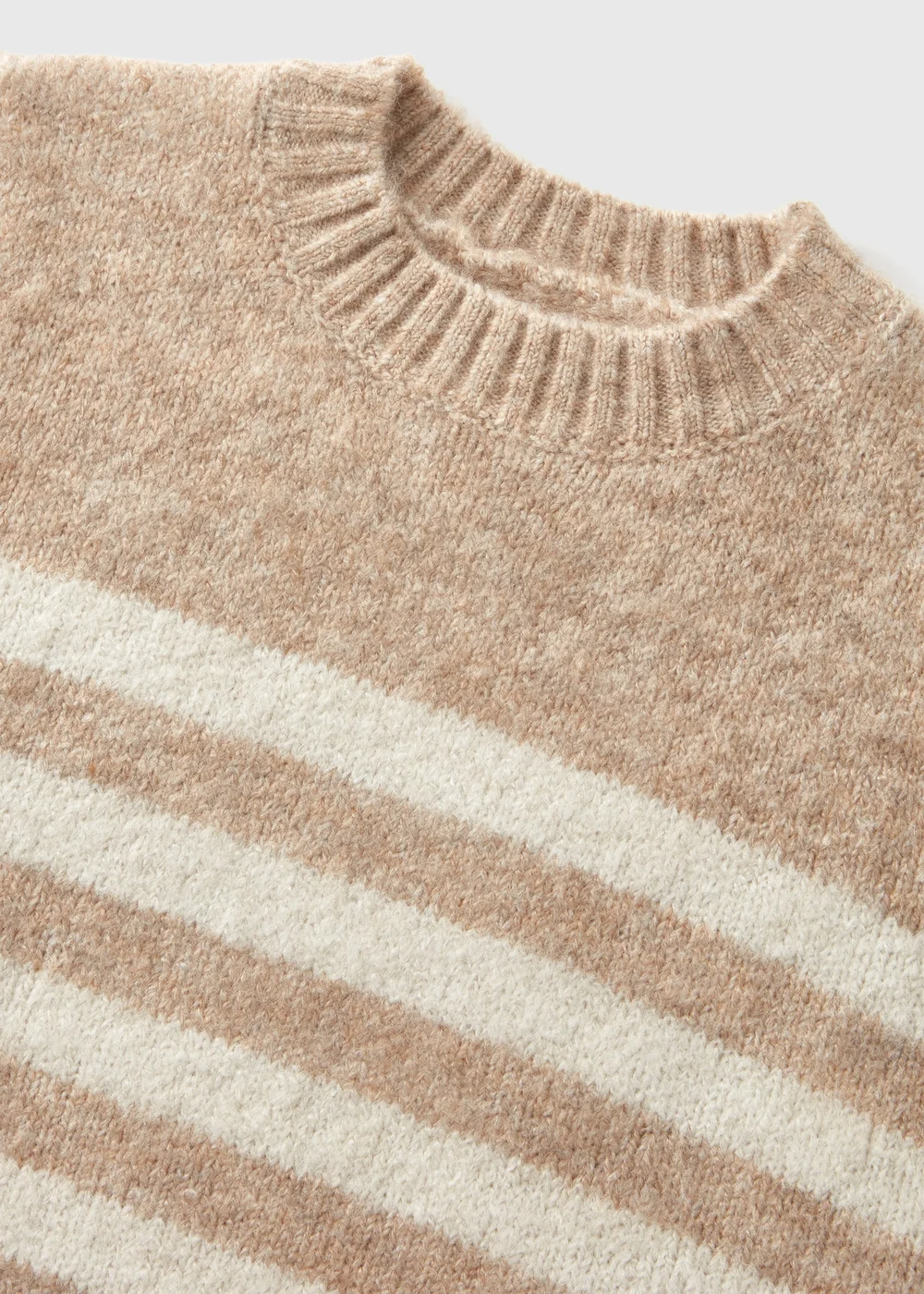Boys Oatmeal Striped Knitted Jumper (1-7yrs) - 1-1.5 Yrs Image 2