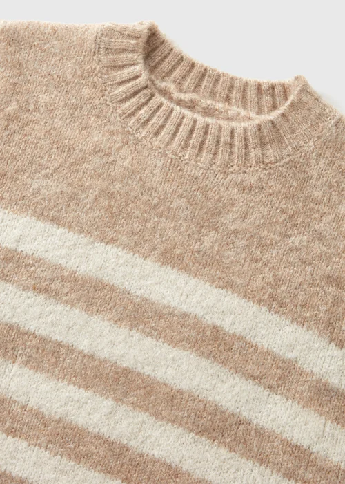 Boys Oatmeal Striped Knitted Jumper (1-7yrs) - 1-1.5 Yrs Image 2