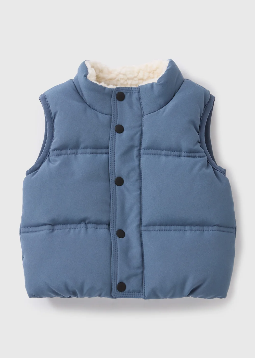 Baby Blue Showerproof Padded Gilet (Newborn-23mths) - 0-3 months Image 1