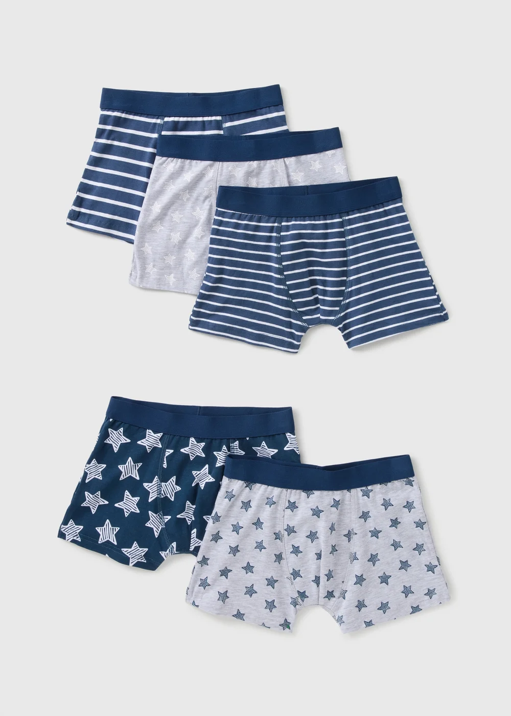 5 Pack Boys Blue Star Boxers (2-11yrs) - 2-3 Yrs Image 1