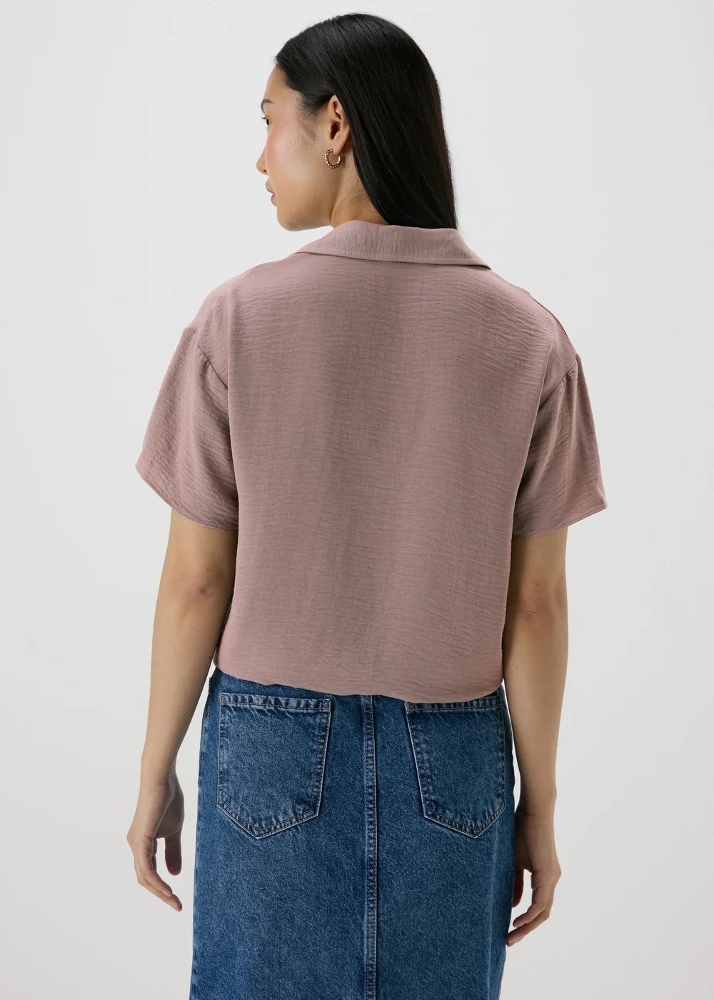 Brown Front Tie Airflow Shirt - Size 8 Image 2