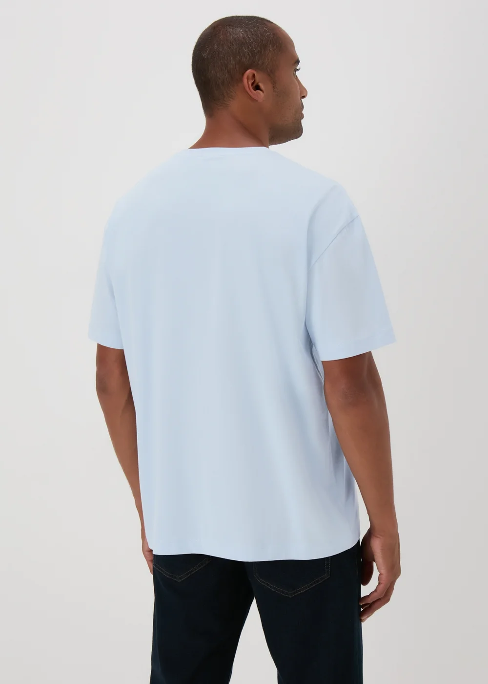 Light Blue Japanese Print T-Shirt - S Image 2