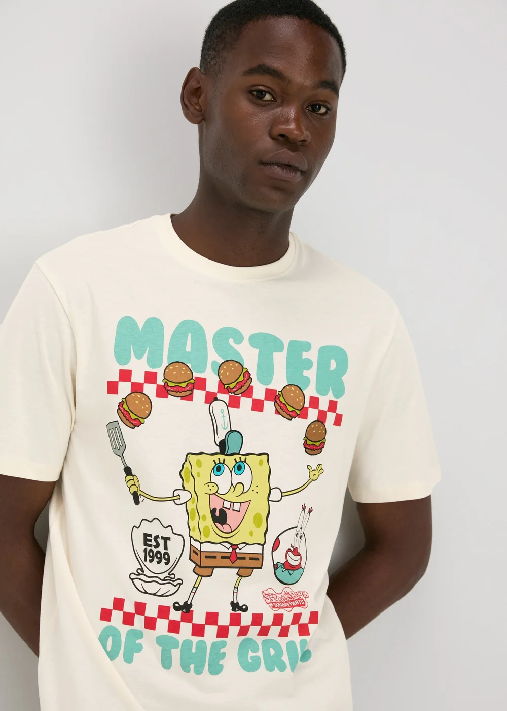 SpongeBob Ecru T-Shirt - S Image 3