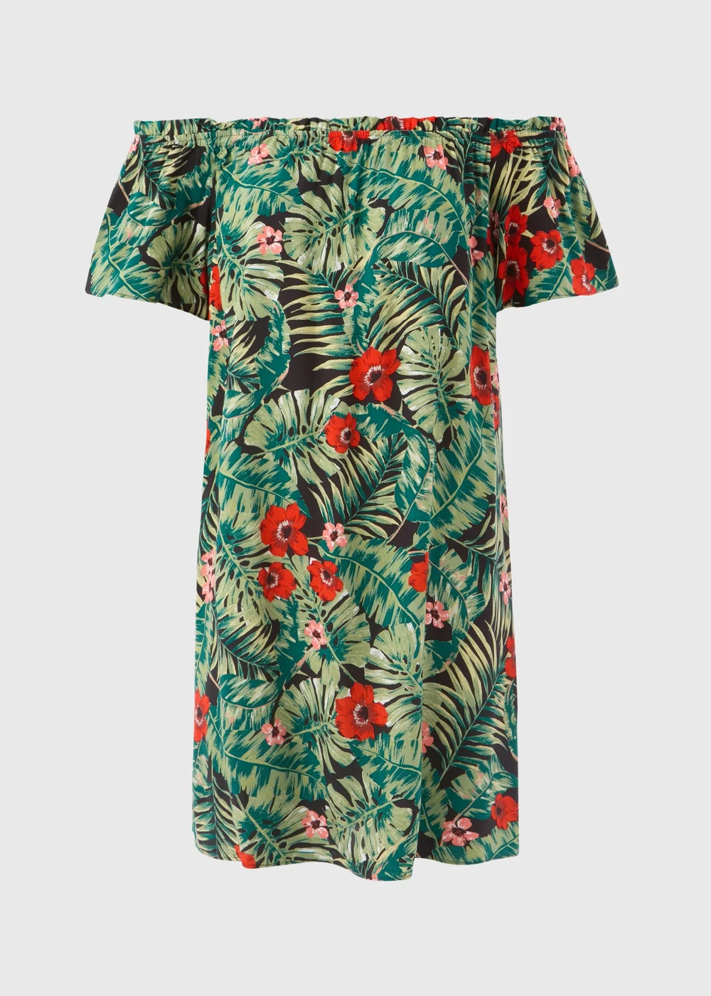 Multicolour Floral Bardot Mini Dress - 8 Image 5