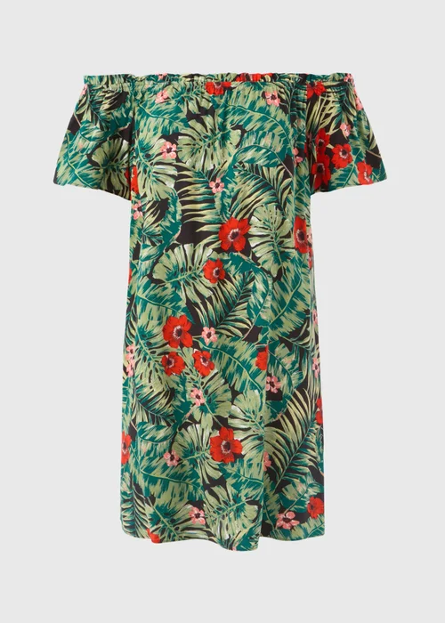 Multicolour Floral Bardot Mini Dress - 8 Image 5