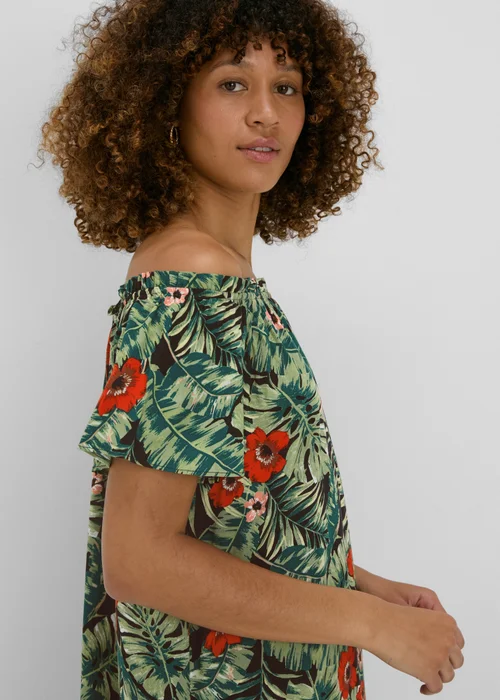 Multicolour Floral Bardot Mini Dress - 8 Image 3