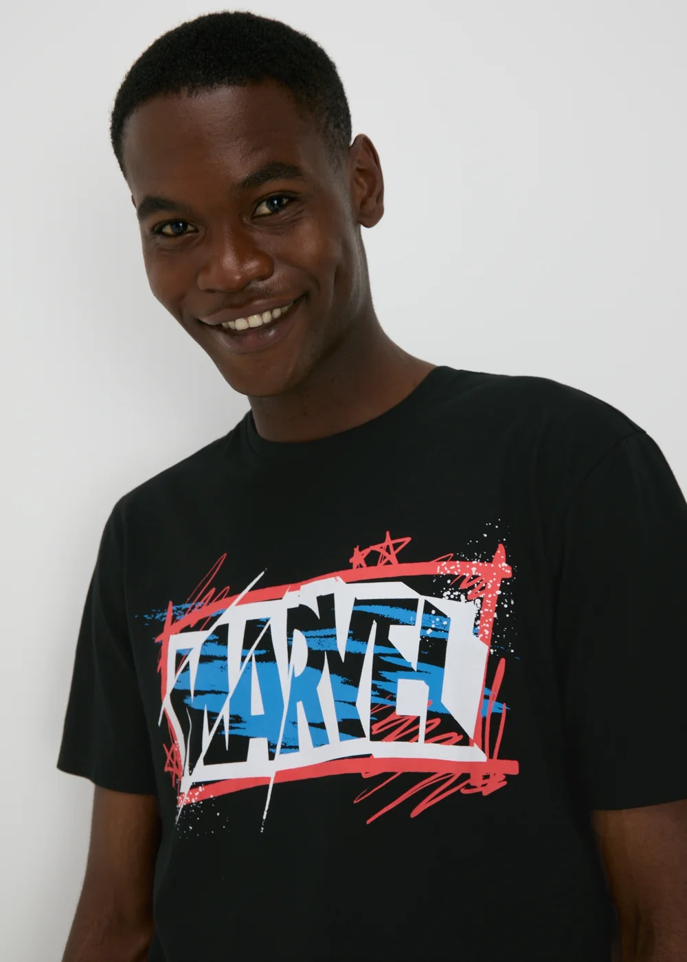Marvel Print Black T-Shirt - S Image 3