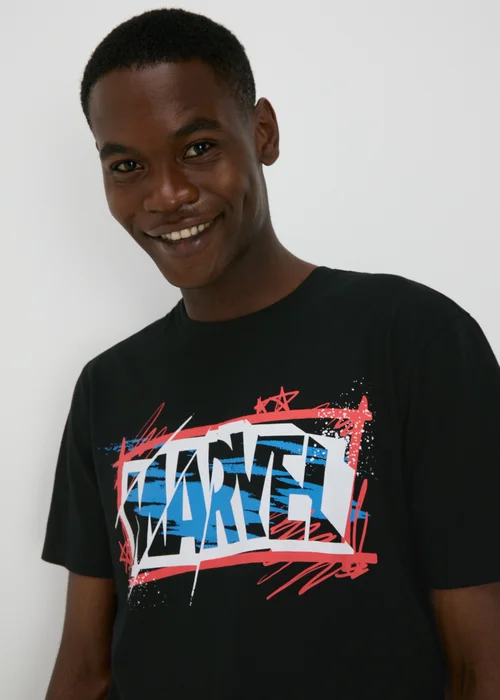 Marvel Print Black T-Shirt - S Image 3