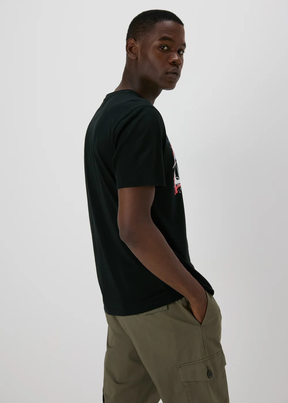 Marvel Print Black T-Shirt - S Image 2