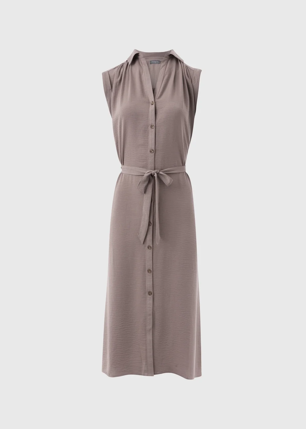 Brown Button Through Shirt Midi Shirt Dress - 8 Image 5