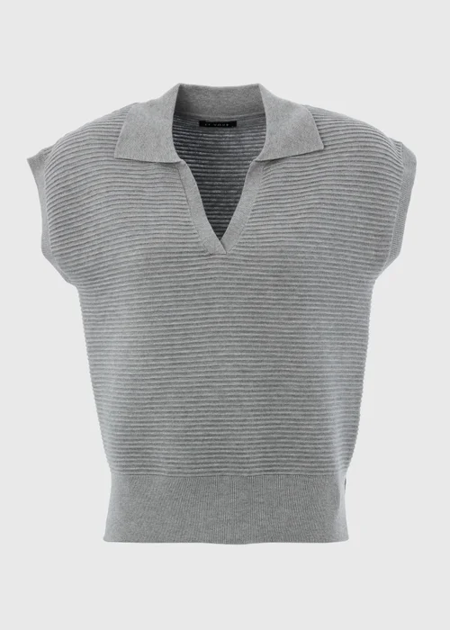 Et Vous Grey Knitted Sweater Vest - S Image 4