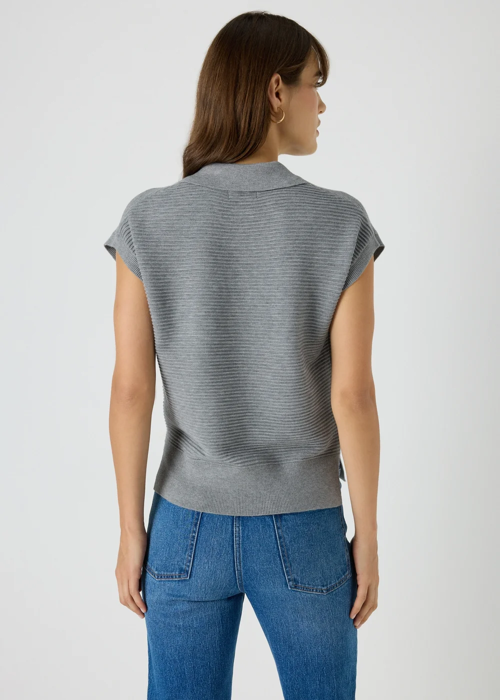 Et Vous Grey Knitted Sweater Vest - S Image 2