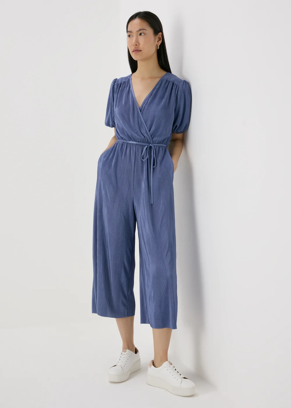 Blue Plisse Jumpsuit - 8 Image 4