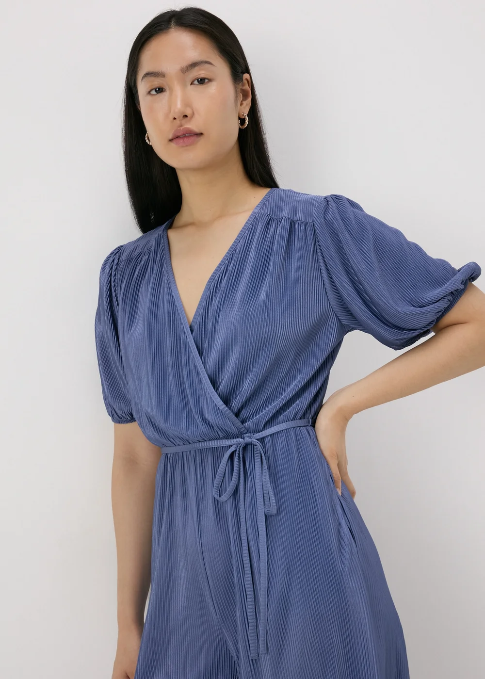 Blue Plisse Jumpsuit - 8 Image 3