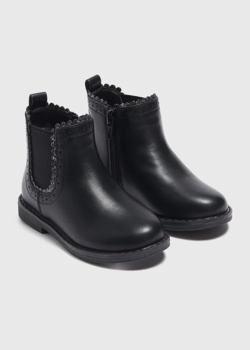 Girls Black Chelsea Boots (Younger 4-12) - Size 4 Infants Image 1