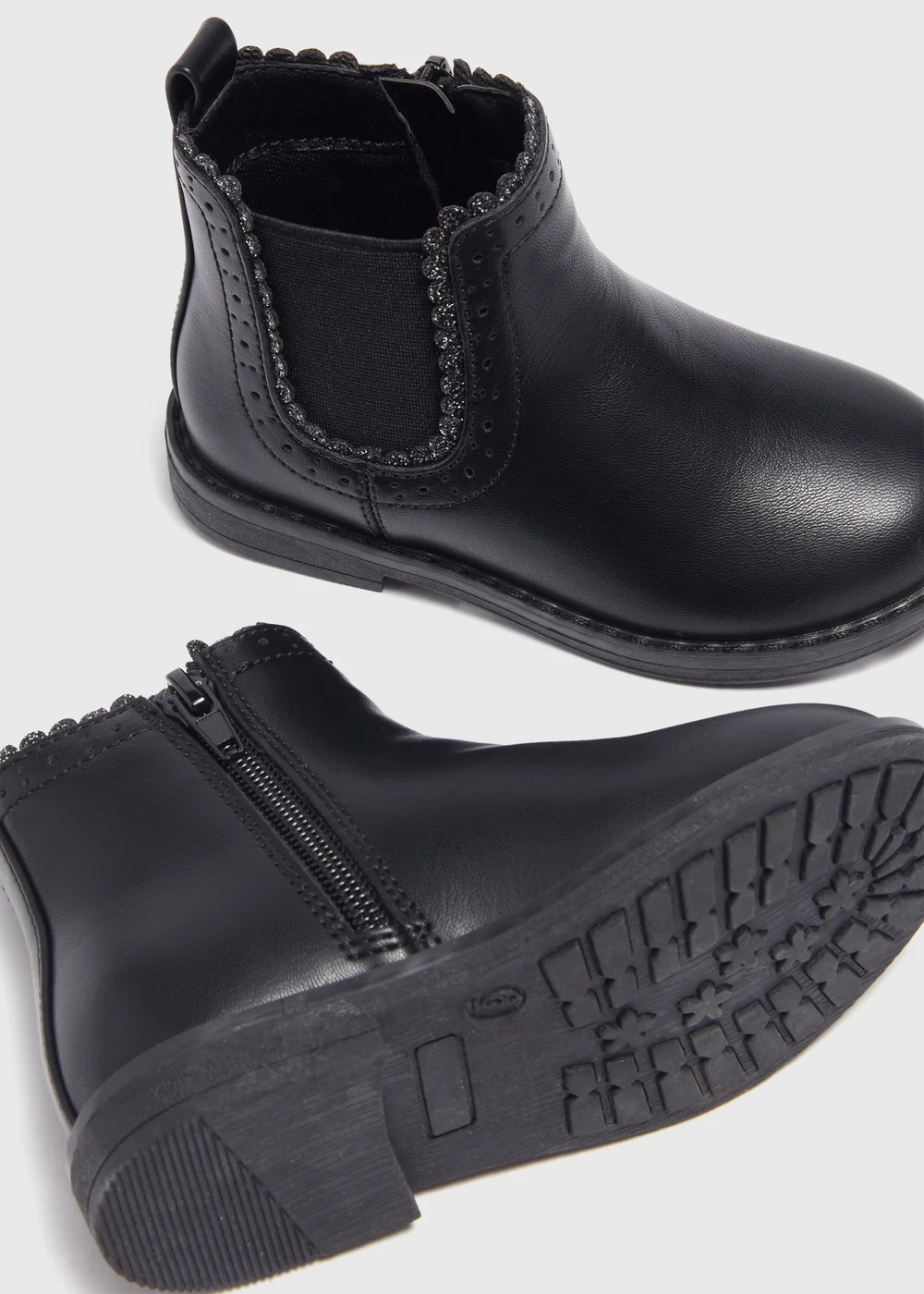 Girls Black Chelsea Boots (Younger 4-12) - Size 4 Infants Image 2