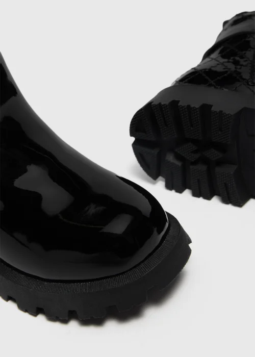 Girls Black Bow Chelsea Boots (Younger 4-12) - 6 Infant Image 2