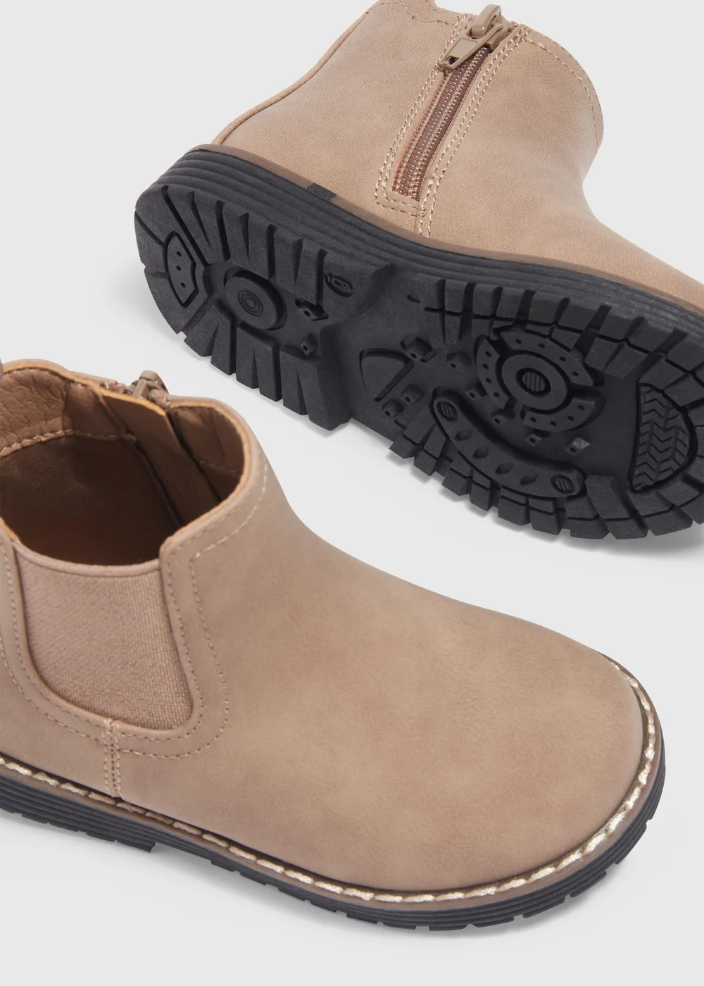 Girls Tan Chelsea Boots (Younger 4-12) - Size 4 Infants Image 2